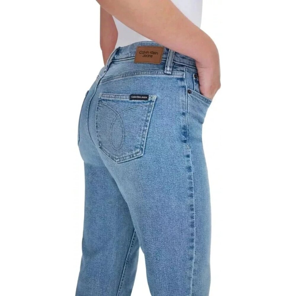Calvin Klein Jeans Women’s 10x27 Straight Leg High-Rise Denim Pants Blue